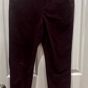 Style & Co. Women's Straight Leg Jeans Maroon
